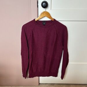 J. Crew Men's Rich Burgundy Crewneck Sweater